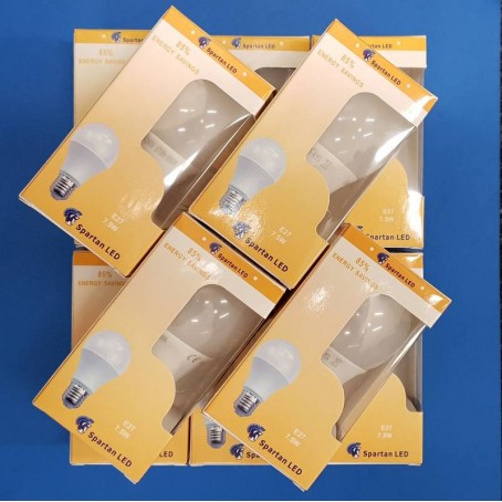 Bulk Package! 10 x A60 LED Bulbs, Cool White, Screw Fitting, 7.5 watt