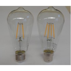 Decorative 4-watt teardrop LED filament lightbulb